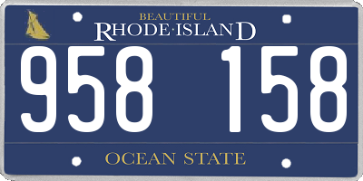 RI license plate 958158