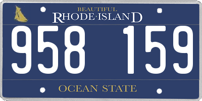 RI license plate 958159