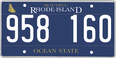 RI license plate 958160