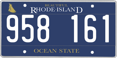 RI license plate 958161
