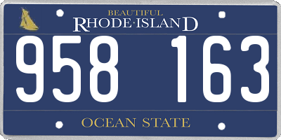 RI license plate 958163