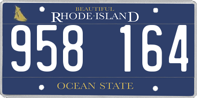 RI license plate 958164