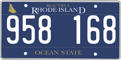 RI license plate 958168