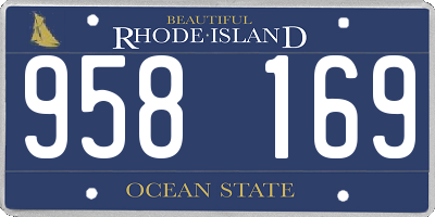 RI license plate 958169