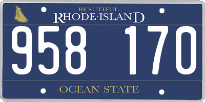 RI license plate 958170