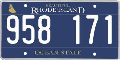RI license plate 958171