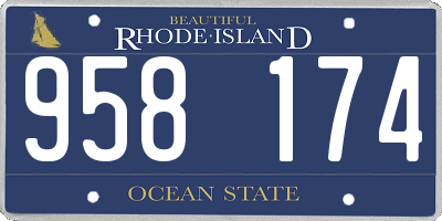RI license plate 958174