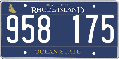 RI license plate 958175
