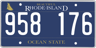 RI license plate 958176