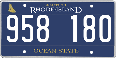 RI license plate 958180