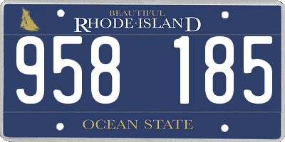 RI license plate 958185