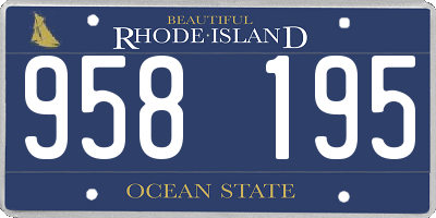 RI license plate 958195