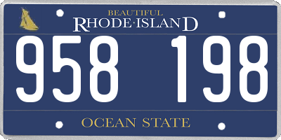 RI license plate 958198