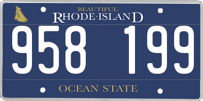 RI license plate 958199