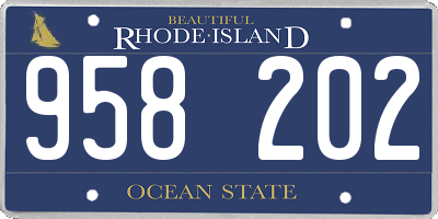 RI license plate 958202