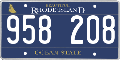 RI license plate 958208