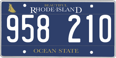 RI license plate 958210