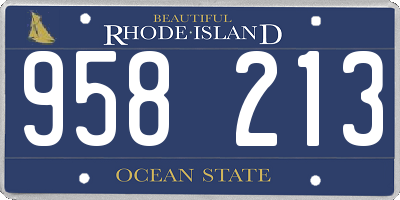 RI license plate 958213