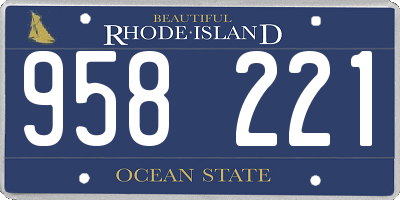 RI license plate 958221