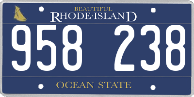 RI license plate 958238