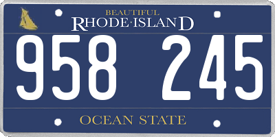 RI license plate 958245