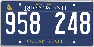 RI license plate 958248