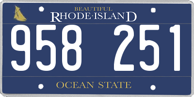 RI license plate 958251