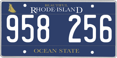 RI license plate 958256