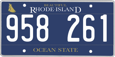 RI license plate 958261
