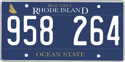 RI license plate 958264