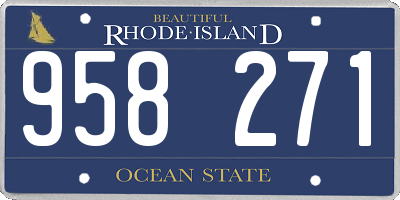 RI license plate 958271