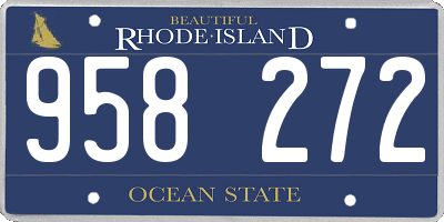 RI license plate 958272