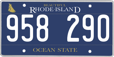 RI license plate 958290
