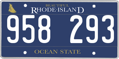 RI license plate 958293