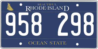 RI license plate 958298