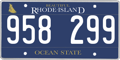 RI license plate 958299