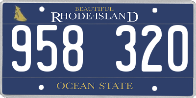 RI license plate 958320