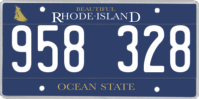 RI license plate 958328