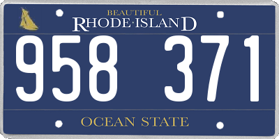 RI license plate 958371