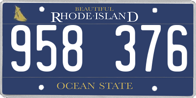 RI license plate 958376