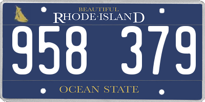RI license plate 958379