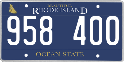 RI license plate 958400