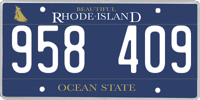 RI license plate 958409