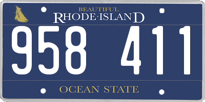 RI license plate 958411