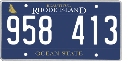 RI license plate 958413