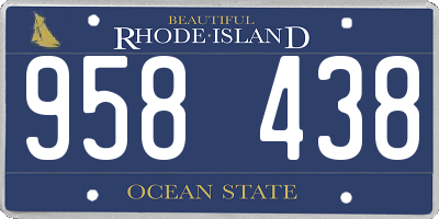 RI license plate 958438