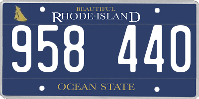 RI license plate 958440