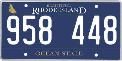 RI license plate 958448