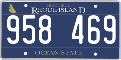 RI license plate 958469
