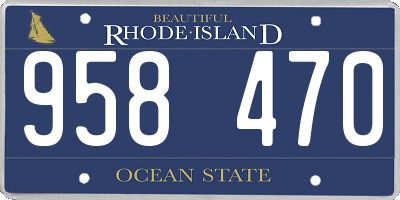 RI license plate 958470